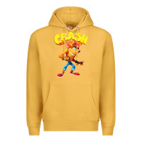 Mustard crash bandicoot Premium Hoodie - PixelWave