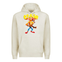 Oatmeal Heather crash bandicoot Premium Hoodie - PixelWave