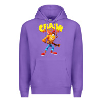 Purple crash bandicoot Premium Hoodie - PixelWave