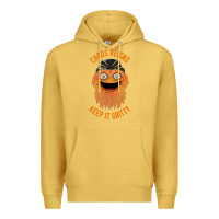 Antique Gold chaos reigns keep it gritty Premium Hoodie - PixelWave