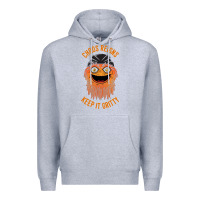 Heather Grey chaos reigns keep it gritty Premium Hoodie - PixelWave