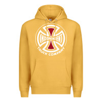 Mustard independent company cross skateboard Premium Hoodie - PixelWave