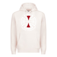 Pale Pink independent company cross skateboard Premium Hoodie - PixelWave