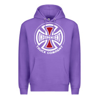 Purple independent company cross skateboard Premium Hoodie - PixelWave