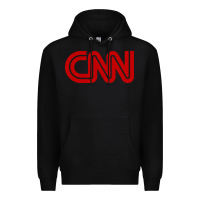 Black cnn media company Premium Hoodie - PixelWave
