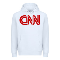 White cnn media company Premium Hoodie - PixelWave