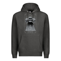 Charcoal Heather hunt showdown anniversary three of skulls black t shirt Premium Hoodie - PixelWave