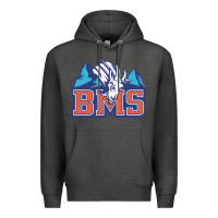 Charcoal Heather blue mountain state Premium Hoodie - PixelWave