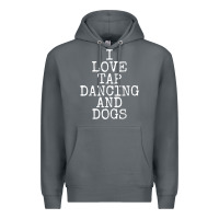 Rock i love tap dancing & dogs funny dog gift t shirt men women Premium Hoodie - PixelWave