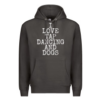 Smoke i love tap dancing & dogs funny dog gift t shirt men women Premium Hoodie - PixelWave