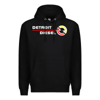Black Detroit Diesel Premium Hoodie - PixelWave