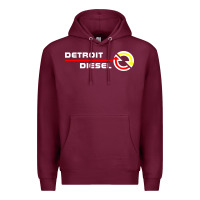 Burgundy Detroit Diesel Premium Hoodie - PixelWave