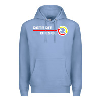 Colony Blue Detroit Diesel Premium Hoodie - PixelWave
