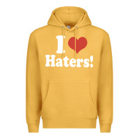 Mustard i love haters Premium Hoodie - PixelWave