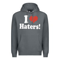 Rock i love haters Premium Hoodie - PixelWave
