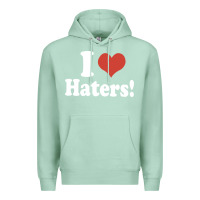 Seafoam i love haters Premium Hoodie - PixelWave
