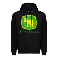 Black Juan Deere Farmer Gardener Landscaper Funny Premium Hoodie - PixelWave
