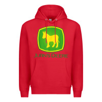 Red Juan Deere Farmer Gardener Landscaper Funny Premium Hoodie - PixelWave