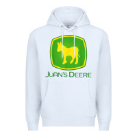 White Juan Deere Farmer Gardener Landscaper Funny Premium Hoodie - PixelWave