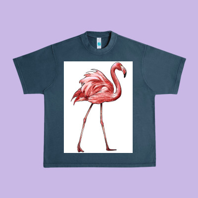 Pink Flamingo Urban Heavy Tee Designed By Lillyallendesigns