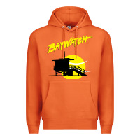 Carrot baywatch lifeguard tower sunset   baywatch Premium Hoodie - PixelWave