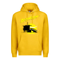 Lemon baywatch lifeguard tower sunset   baywatch Premium Hoodie - PixelWave