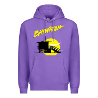 Purple baywatch lifeguard tower sunset   baywatch Premium Hoodie - PixelWave