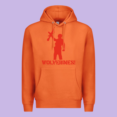 Red Dawn Wolverines Premium Hoodie Designed By Pixelwave