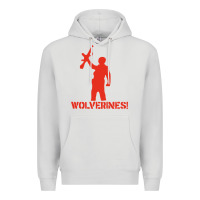 Dove Grey red dawn wolverines Premium Hoodie - PixelWave
