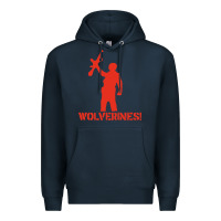 Navy red dawn wolverines Premium Hoodie - PixelWave