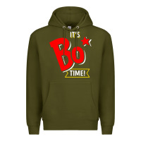 Army Green it's bo time Premium Hoodie - PixelWave