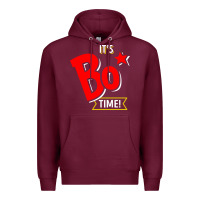 Burgundy it's bo time Premium Hoodie - PixelWave