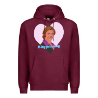 Burgundy sexy rexy Premium Hoodie - PixelWave