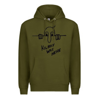 Army Green Kilroy was here (on RedBubble) gift Premium Hoodie - PixelWave