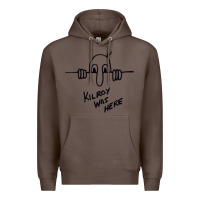 Coffee Kilroy was here (on RedBubble) gift Premium Hoodie - PixelWave