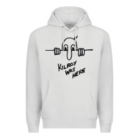 Dove Grey Kilroy was here (on RedBubble) gift Premium Hoodie - PixelWave