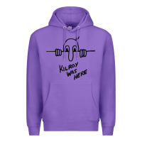 Purple Kilroy was here (on RedBubble) gift Premium Hoodie - PixelWave