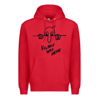 Red Kilroy was here (on RedBubble) gift Premium Hoodie - PixelWave