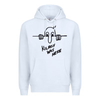 White Kilroy was here (on RedBubble) gift Premium Hoodie - PixelWave