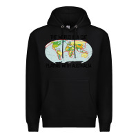 Black the world is a cat playing with australia 2020 shirt Premium Hoodie - PixelWave