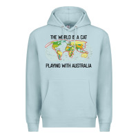 Blue Mist the world is a cat playing with australia 2020 shirt Premium Hoodie - PixelWave