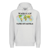 Dove Grey the world is a cat playing with australia 2020 shirt Premium Hoodie - PixelWave