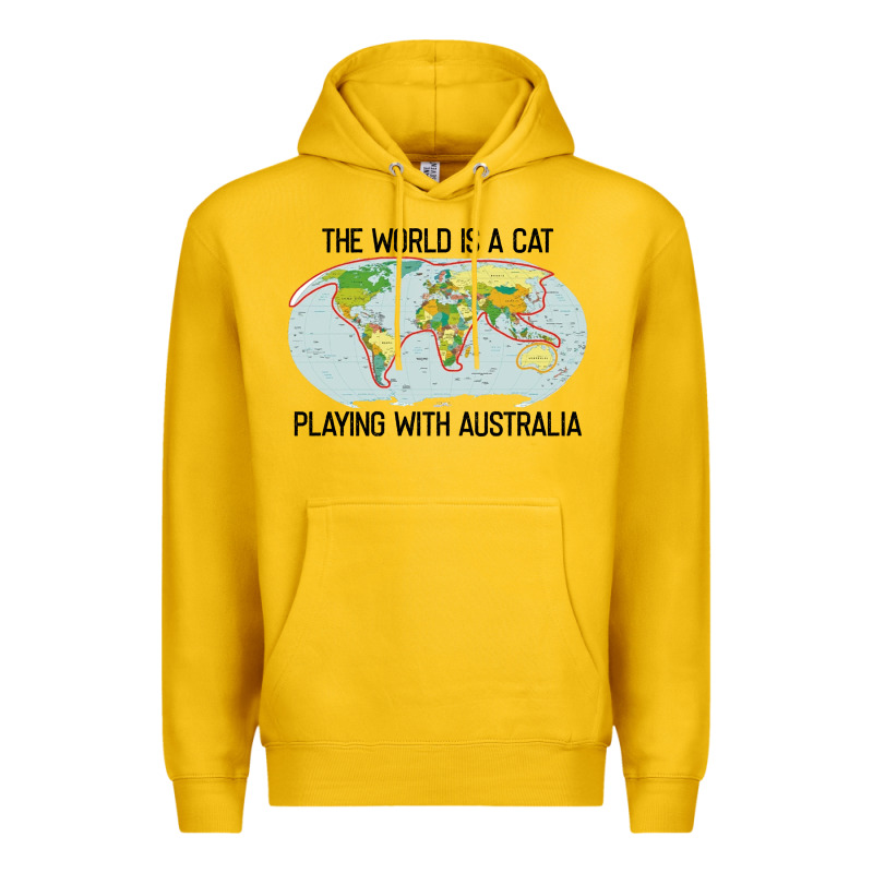The World Is A Cat Playing With Australia 2020 Shirt Premium Hoodie by PixelWave | Teevron
