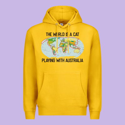The World Is A Cat Playing With Australia 2020 Shirt Premium Hoodie Designed By Pixelwave