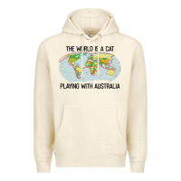 Sandshell the world is a cat playing with australia 2020 shirt Premium Hoodie - PixelWave