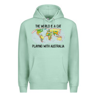 Seafoam the world is a cat playing with australia 2020 shirt Premium Hoodie - PixelWave
