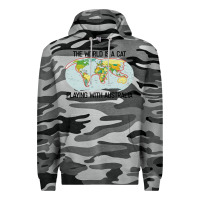 Slate Camo the world is a cat playing with australia 2020 shirt Premium Hoodie - PixelWave