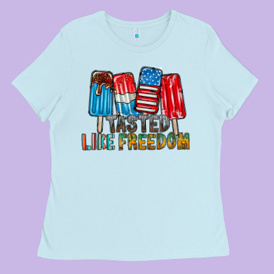 Tasted Like Freedom Ladies Tee Designed By Racoondesign