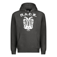 Charcoal Heather paok merch Premium Hoodie - PixelWave