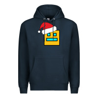 Navy Geometry Dash Premium Hoodie - PixelWave